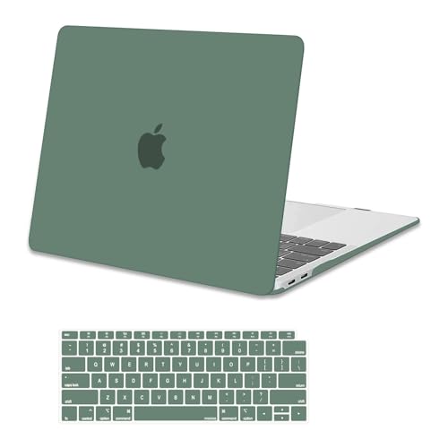 MOSISO Compatible with MacBook Air 13 inch Case 2022 2021 2020 2019 2018 Release A2337 M1 A2179 A1932 Touch ID, Plastic Hard Shell Cover&Keyboard Cover for MacBook Air 13.3 inch Case, Midnight Green - Image 1