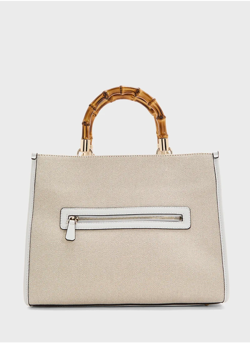 GUESS Kerima Bamboo 2 Cmprtmnt Tote