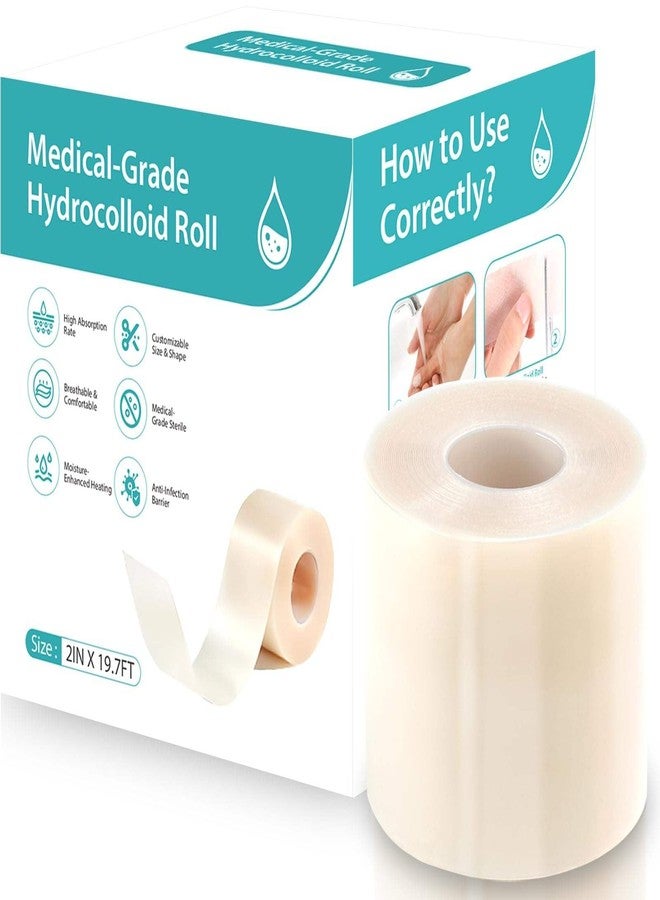 Clean Living Hydrocolloid Dressings Roll 2in x 5m,Hydrocolloid Dressing for Wound Care, Supports Natural Healing, Ultra Absorbent, Reduces Friction, Breathable, Home Essential 500cm - Image 1
