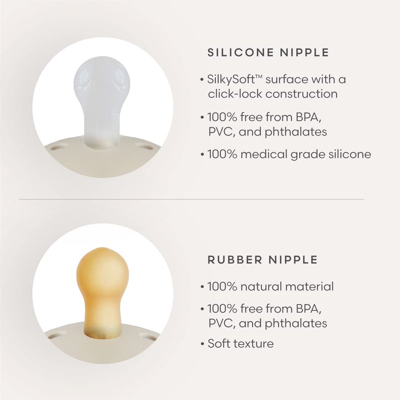 FRIGG لهاية FRIGG Daisy SilkySoft سيليكون للأطفال | صنع في الدنمارك | خالية من BPA (كرواسون/بورتوبيللو، 0-6 أشهر) - Image 3