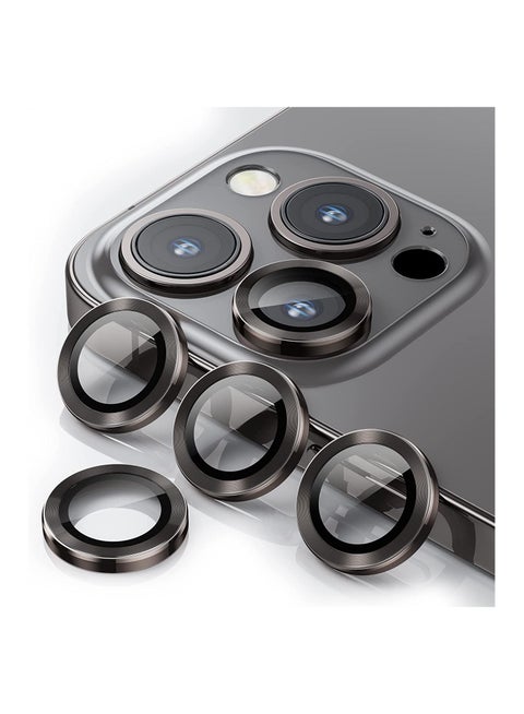 3+1  for iPhone 14 Pro Max (6.7 inch)/ iPhone 14 Pro (6.1 inch) Camera Lens Protector,Anti Scratch HD Tempered Metal Glass Camera Screen Protector Shockproof Cover Film,Graphite