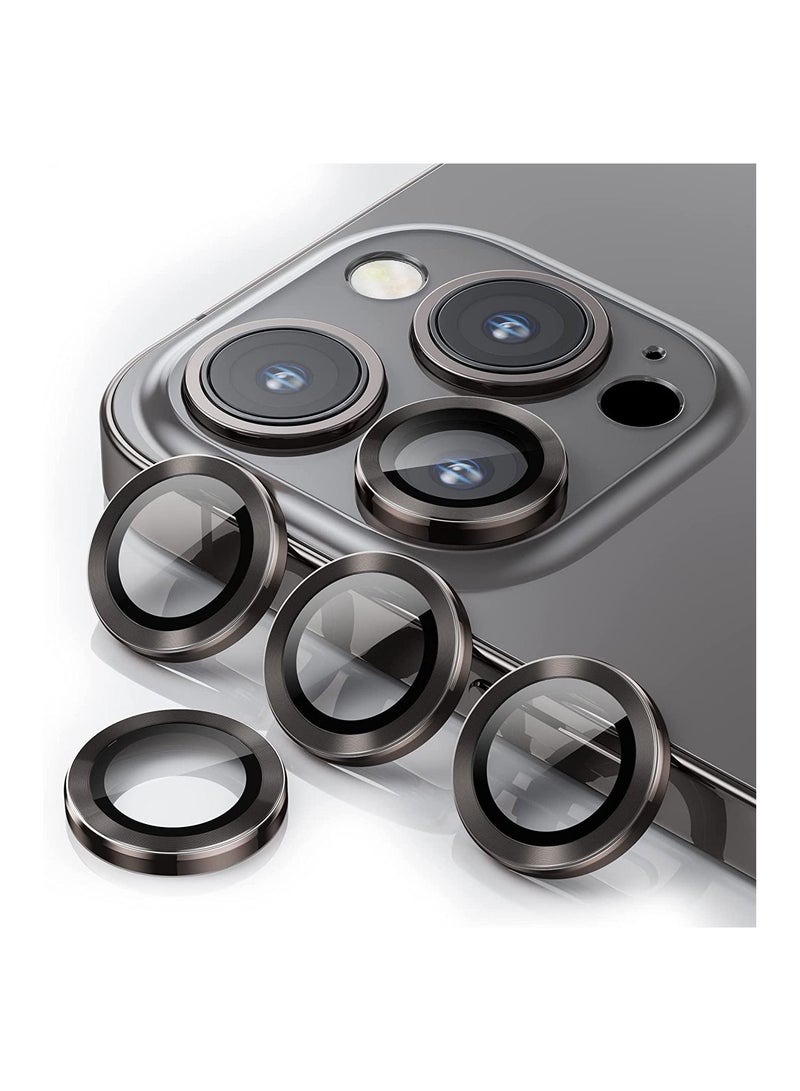 Rock Pow Camera Lens Protector For iPhone 14 Pro Max (6.7 inch)/ iPhone 14 Pro (6.1 inch) ,Anti Scratch HD Tempered Metal Glass Camera Screen Protector Shockproof Cover Film,Graphite - Image 1