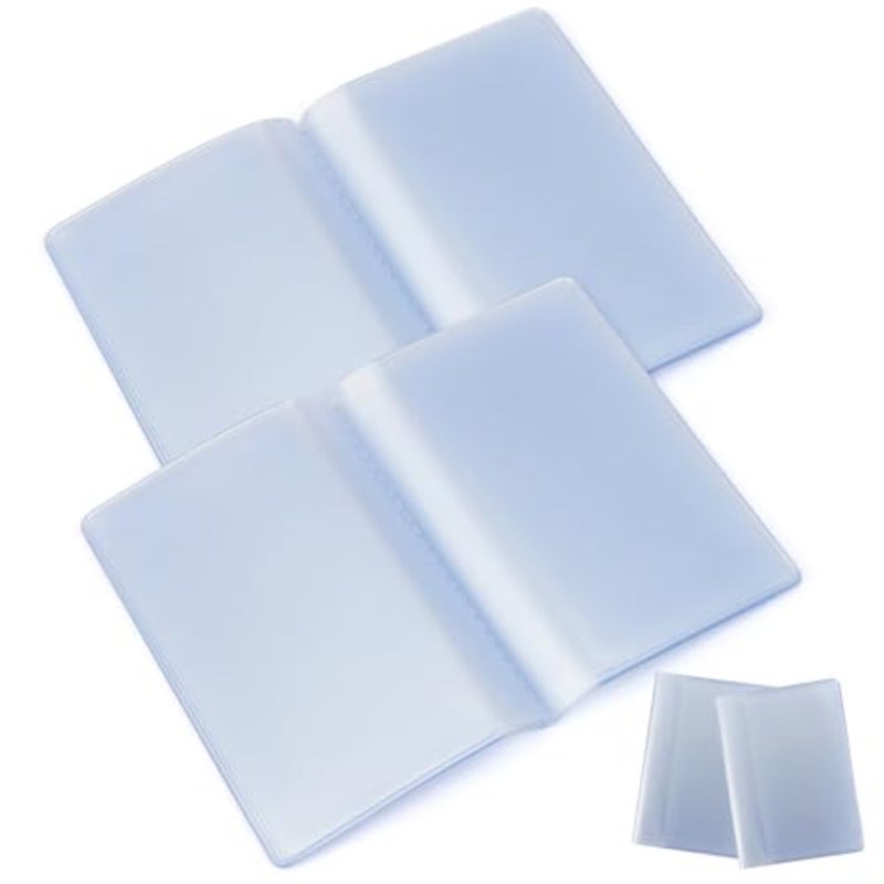 Set of 2 Clear Credit Card Holder Wallet Insert with 10 Protective Sleeves, Plastic Card Wallet Inserts for Medicare Social Security ID Photoy, Compatible with Bifold Wallets for Men and Women - Image 1