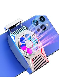 KASTWAVE Phone Cooling Fan, Portable Mini Phone Cooling Heatsink for iPhone iOS/Android Gaming Semiconductor Heatsink Cooler (Silver)  - Image 1