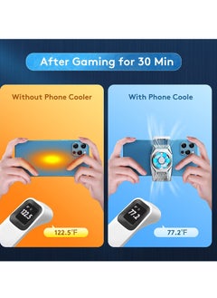KASTWAVE Phone Cooling Fan, Portable Mini Phone Cooling Heatsink for iPhone iOS/Android Gaming Semiconductor Heatsink Cooler (Silver)  - Image 3