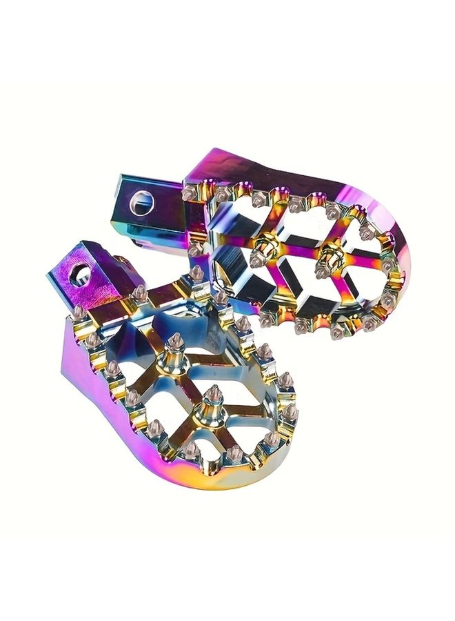 Motorcycle Foot Pedals Multicolored Off Road Bike Pedals Ergonomic Shock Absorbing Safety Design - Image 4