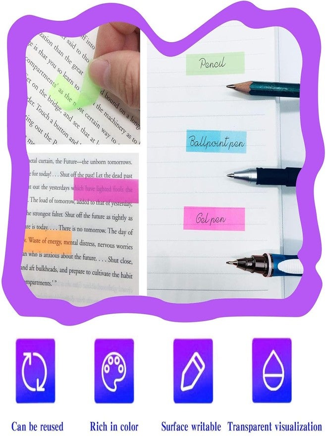 Vabrloy 2400Pcs Neon Page Markers,12 Sets Fluorescent Sticky Tabs in 10 Primary Colors,Translucent Sticky Notes for Annotating Books,Bookmarks,Notebook,Removes Cleanly - Image 4