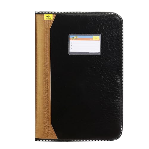 Trio Executive Folders and Organizer for Business Cards and Documents, Black (Copper, 20 Pockets) - Image 1