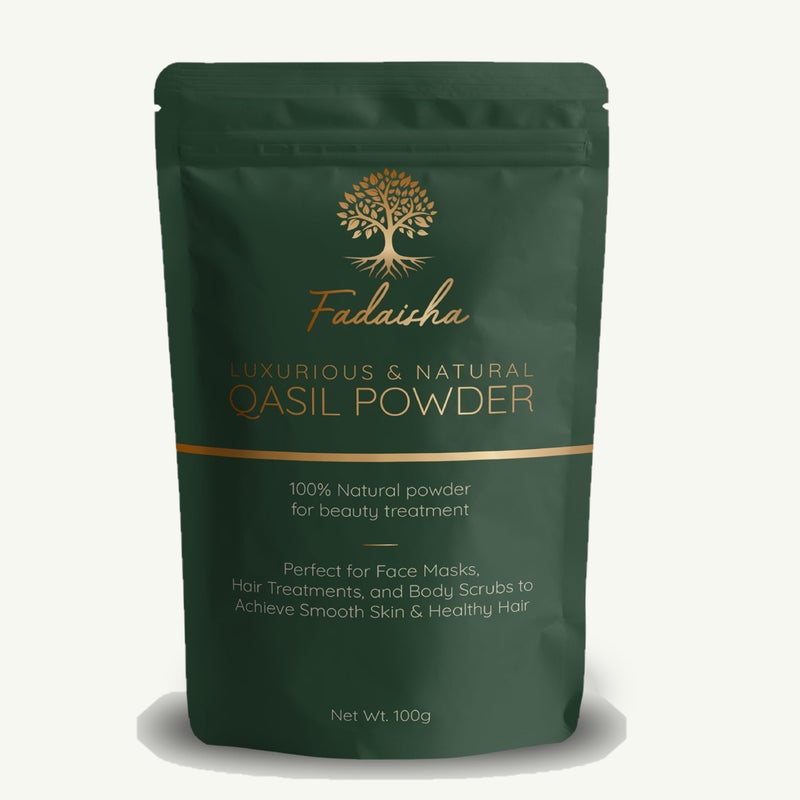 Fadaisha Pure 100 Qasil Powder Natural Herbal Facial Cleanser Exfoliator for Radiant Skin Nourish Rejuvenate Your Complexion Skincare FaceBody Mask with Zero Added Chemicals 100gr