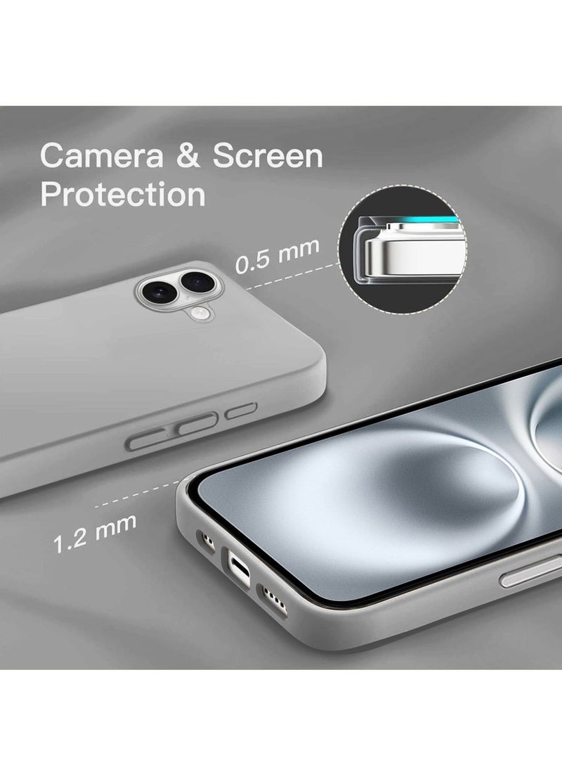 Techie Soft Smooth Silicone MagSafe Back Cover Case with Inner Microfiber Lining for Apple iPhone 16 Plus  – Grey - Image 3