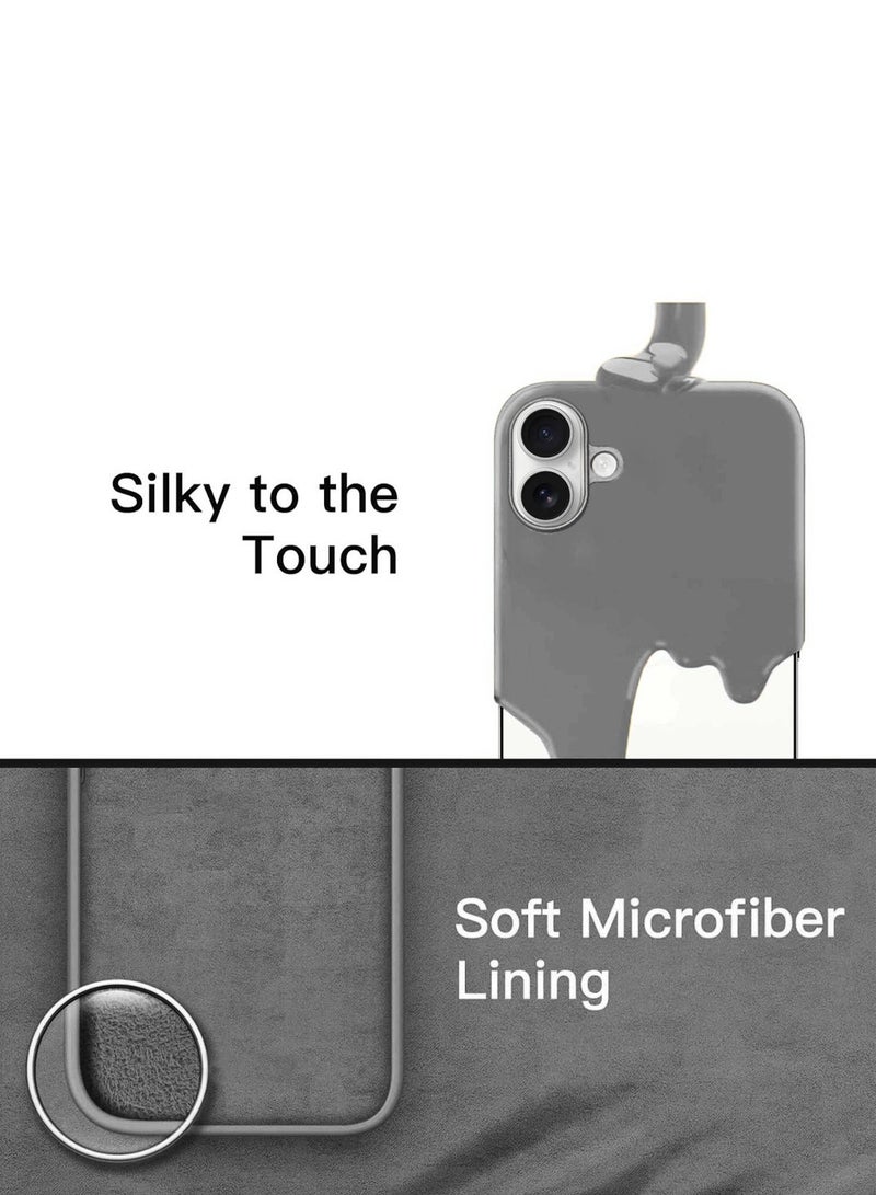 Techie Soft Smooth Silicone MagSafe Back Cover Case with Inner Microfiber Lining for Apple iPhone 16 Plus  – Grey - Image 5