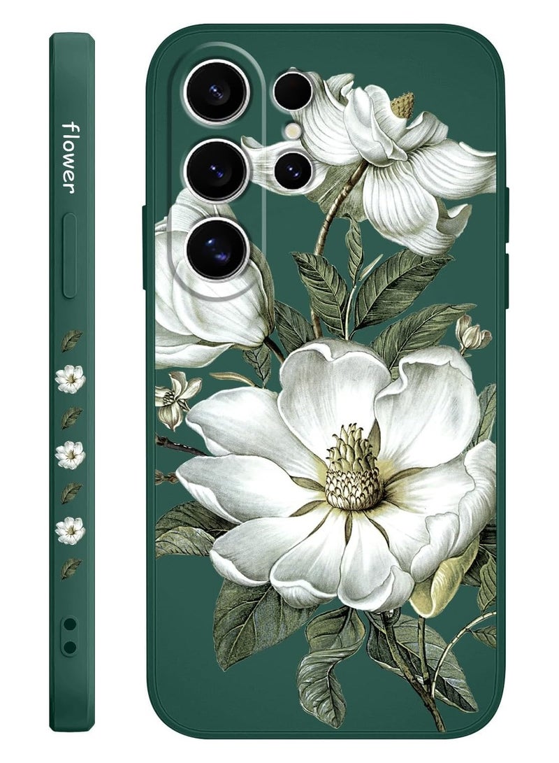 for Samsung Galaxy S25 Ultra Case, Creative Patterns Slim Non Slip Lightweight Phone Cover for Galaxy S25 Ultra 6.9 inch, Cotton Green - Image 1