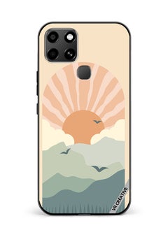 Protective Case Cover For Infinix Smart 6 Abstract Landscape Design Multicolour