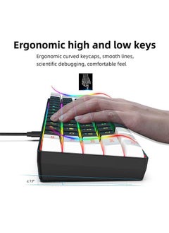 Rock Pow ROCK POW Arabic English 60% Wired Gaming Keyboard RGB Backlit 61 keys Small Membrane Gaming Keyboard Ultra-Compact Mini Waterproof Keyboard for PC Computer Gamer  - Image 5