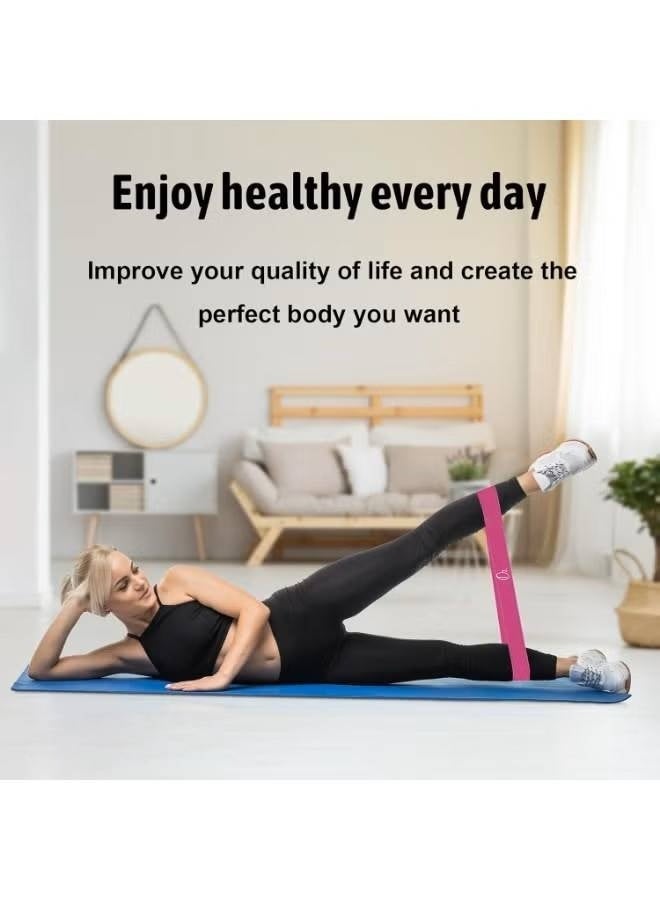 O2. Resistance Bands Set, 5pcs Assorted Pounds Strength Training Exercise Resistance Loops Stretch Bands, Gym Fitness Yoga Workout Resistance Loops Bands for Arm Legs and hips - Image 5