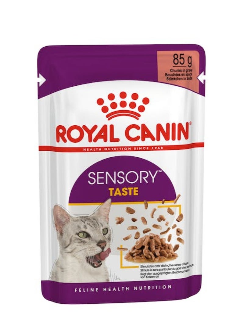 ROYAL CANIN Feline Health Nutrition Sensory Taste Gravy (WET FOOD - POUCHES) 12x85G - Image 1