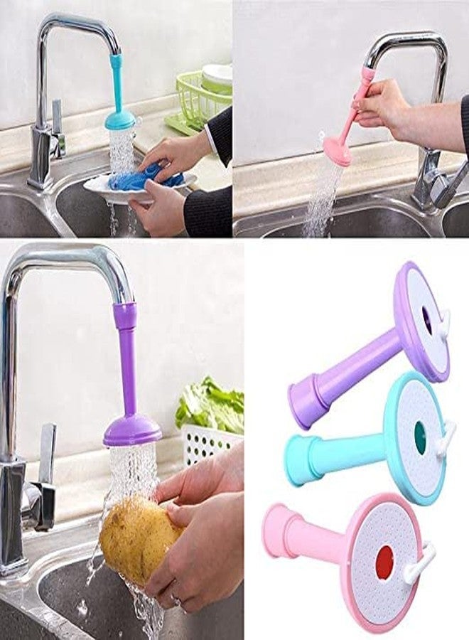 Tactine 360 Degree Tap Extension Faucet Long Silicone Adjustable Flexible for Normal tap/Bathroom/Wash Basin Plastic Kitchen Sink Tap Faucet Nozzle with 2 Types Water Flows - Large (1 pic) - Image 3