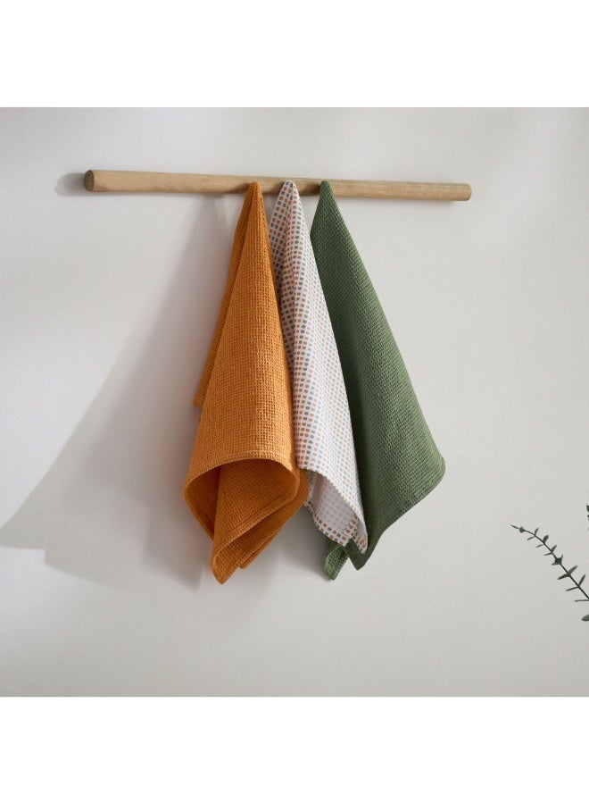 Payton Culina 3-Piece Waffle Kitchen Towel Set 40 X 60 Cm