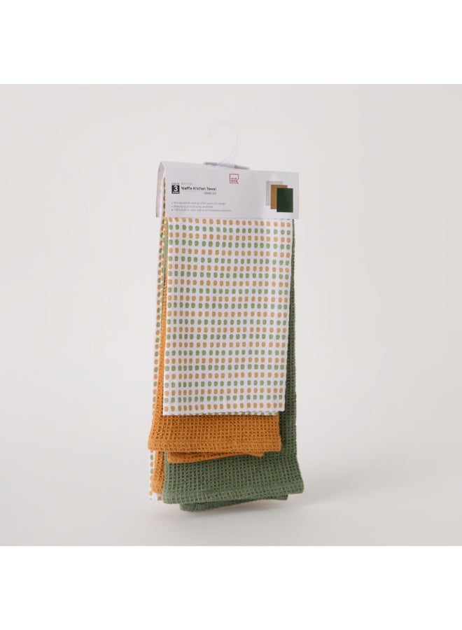 Payton Culina 3-Piece Waffle Kitchen Towel Set 40 X 60 Cm
