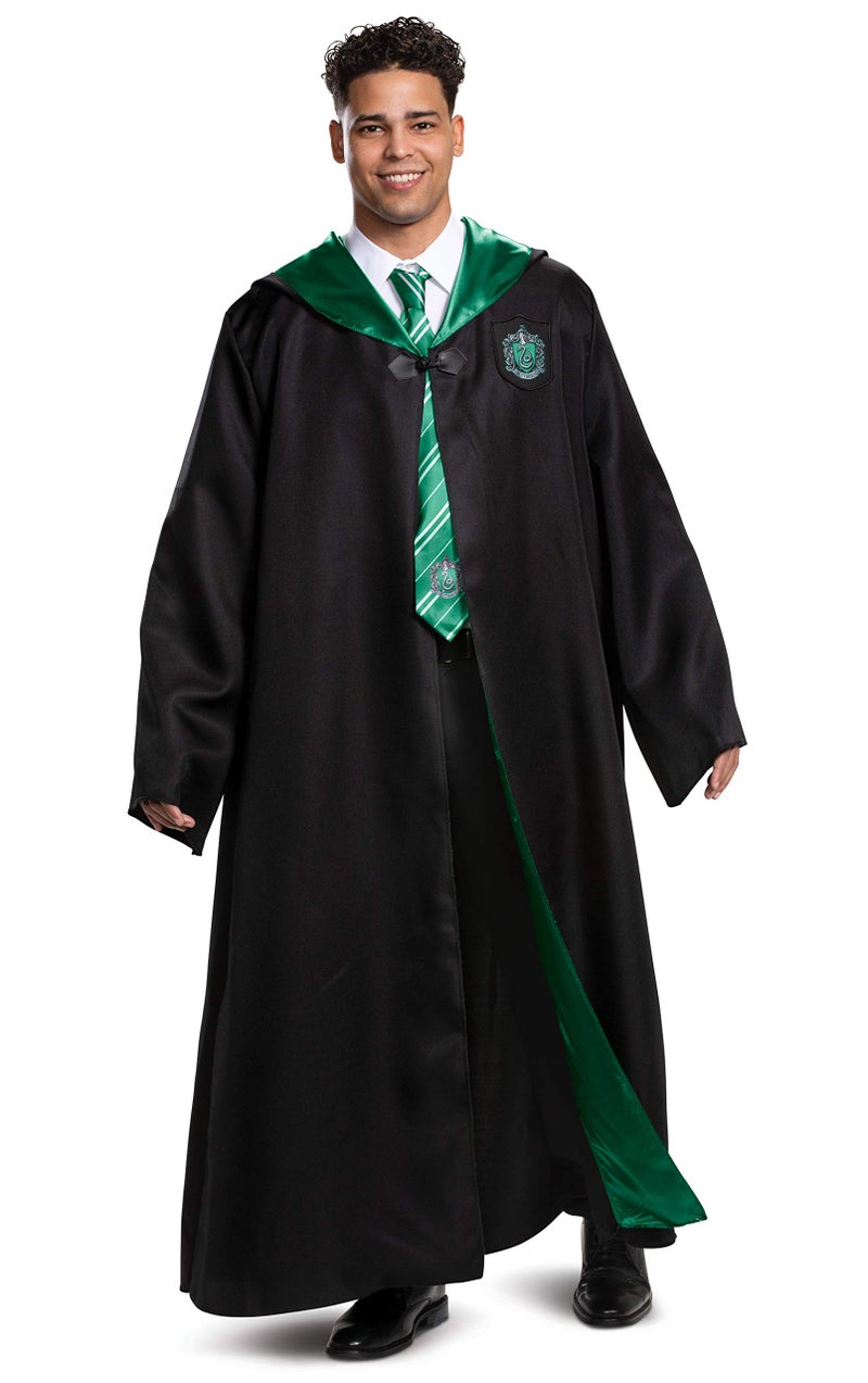 Disguise unisex adult Slytherin Costume Outerwear, Black & Green, Medium 38-40 US - Image 1