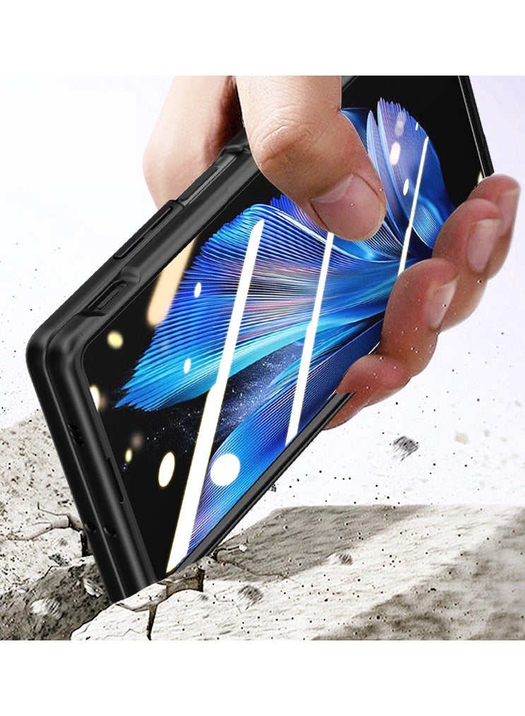 General Flip Case Compatible with Vivo X Fold 3 Case with Kickstand, Ultra-Thin Lightweight Case Compatible with Vivo X Fold 3 with Built-in HD Screen Protector Shockproof Full Protective Hard PC  - Image 4