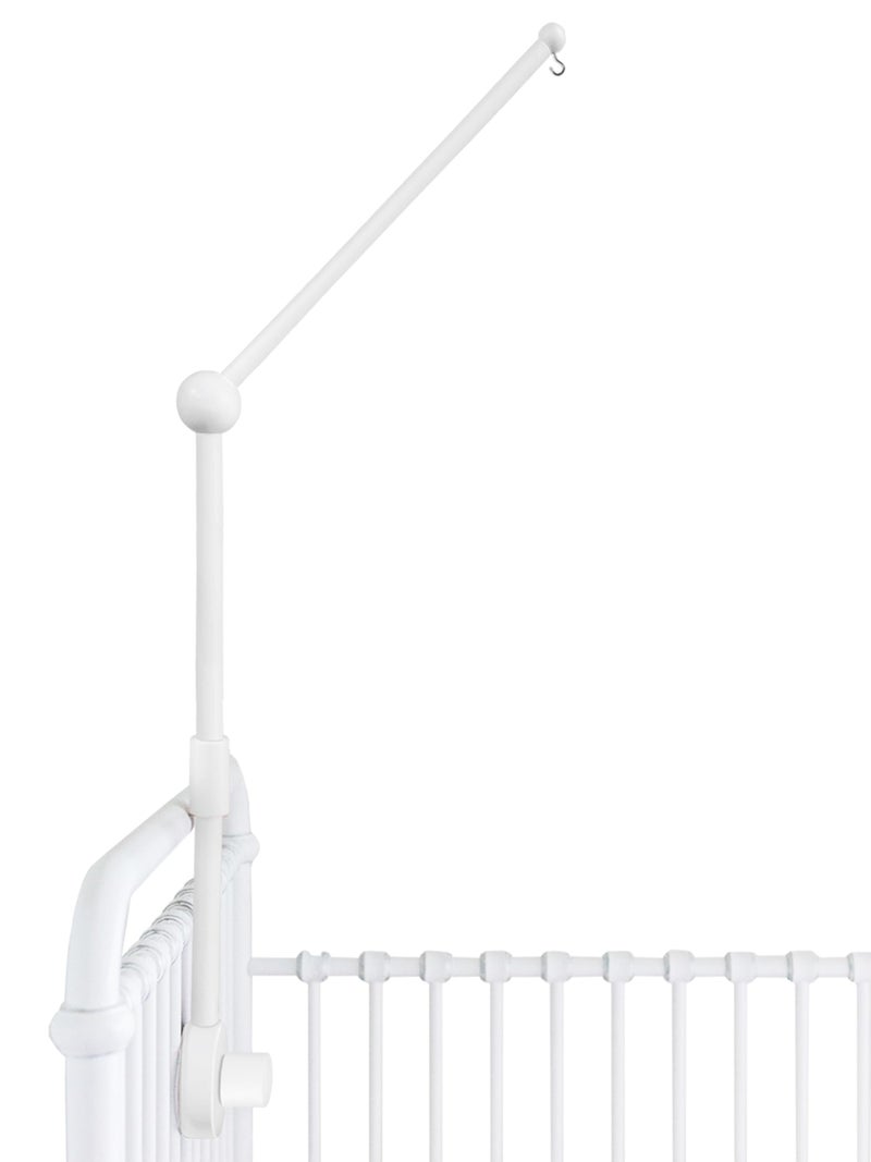Sorrel + Fern Baby Crib Mobile Arm Wooden Holder - Baby Mobile Hanger for Crib (31 inch, 100% Natural Beech Wood) Strong Anti Slip - Nursery Decor & Gift Accessories (White) - Image 1