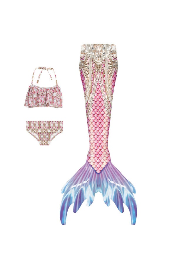 Loquat 2023 Summer Adult Swimwear Girl Mermaid Swimsuit Mermaid Princess Suit Mermaid Performance Suit Tail-Color:E431 Two-piece Set- - Image 4