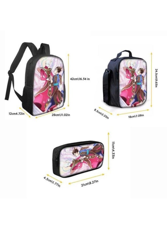 عام حقيبة الظهر المطبوعة الشائعة - مجموعة حقيبة الظهر المكونة من ثلاث قطع (يمكن استخدامها للطلاب والأطفال والأصدقاء للنزهات وتسلق الجبال وما إلى ذلك) - 95 - Image 3