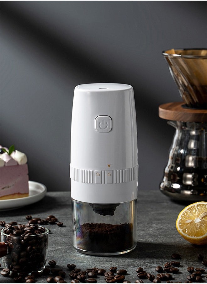 Haidue Portable Fully Automatic Coffee Grinder  Fully Automatic Grinder 13W White  - Image 2