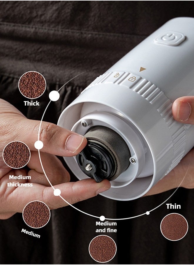 Haidue Portable Fully Automatic Coffee Grinder  Fully Automatic Grinder 13W White  - Image 3