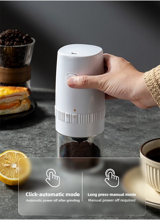 Haidue Portable Fully Automatic Coffee Grinder  Fully Automatic Grinder 13W White  - Image 4