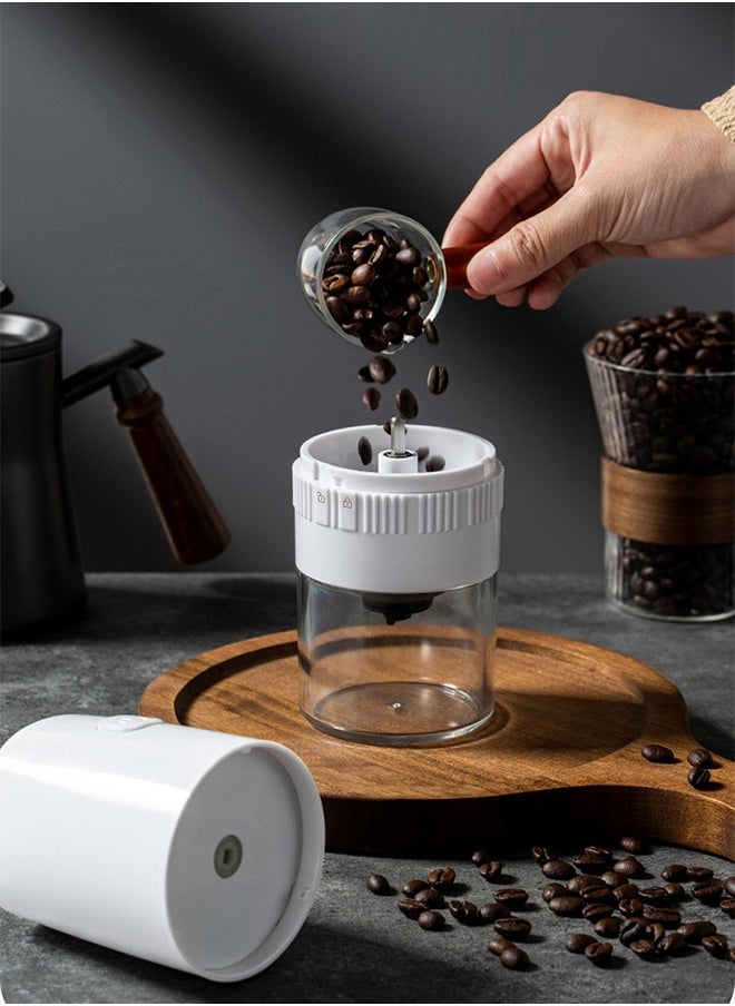 Haidue Portable Fully Automatic Coffee Grinder  Fully Automatic Grinder 13W White  - Image 5