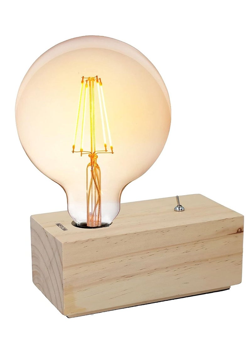 Table Lamp with Wood base and cord Stylish Decorative Table Lamp Suitable for Bedroom Living Room Dining Room Bedside Lamp 50 Watt - Image 4