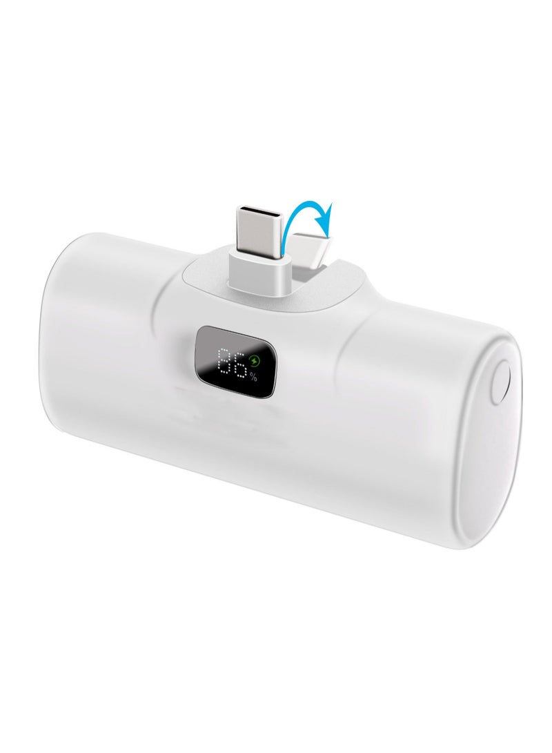 Raxoom Ultra-compact fast charging power bank 5000mah USB-C White