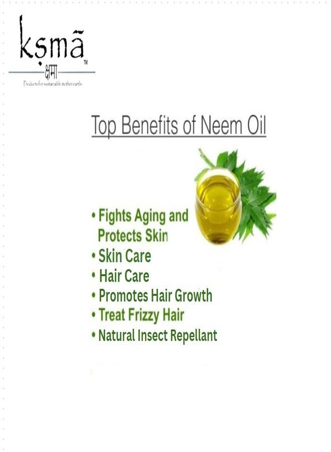Ksma Pure Neem Oil | Cosmetic Grade - Natural Solution for Skin and Hair Care | Cold Pressed | Organic - Nourishes, Moisturizes, and Soothes (100ml, Neem Oil) - Image 4