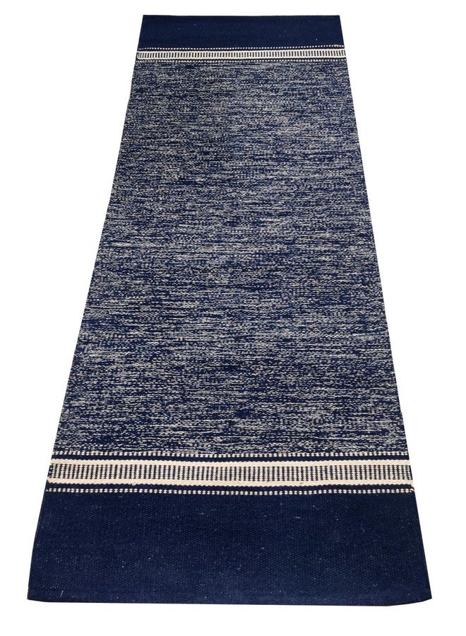 Purpledip Cotton Floor Runner Yoga Mat: Handwoven Heavy Weave Anti-Skid Mats For Yogasana, Pranayam, Surya Namaskar Or Any Exercise (12043A) - Image 5