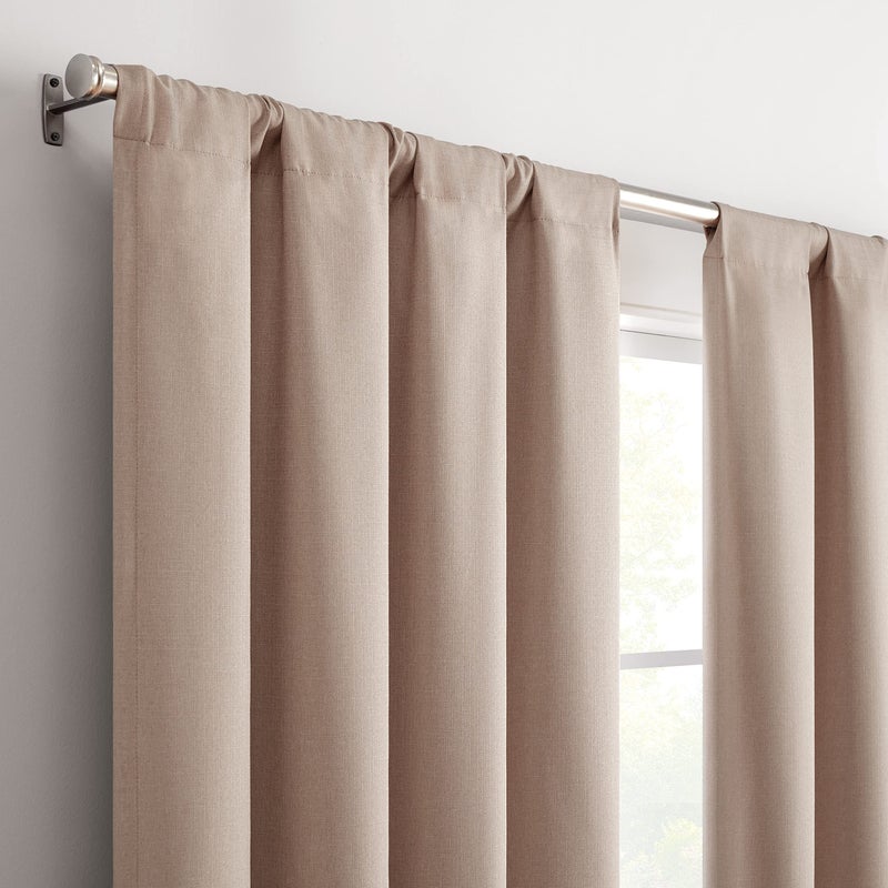 Eclipse Cannes Magnitech 100% Blackout Curtain, Rod Pocket Window Curtain Panel, Seamless Magnetic Closure for Bedroom, Living Room or Nursery, 84 in long x 40 in wide, (1 Panel), Natural/ Linen - Image 4