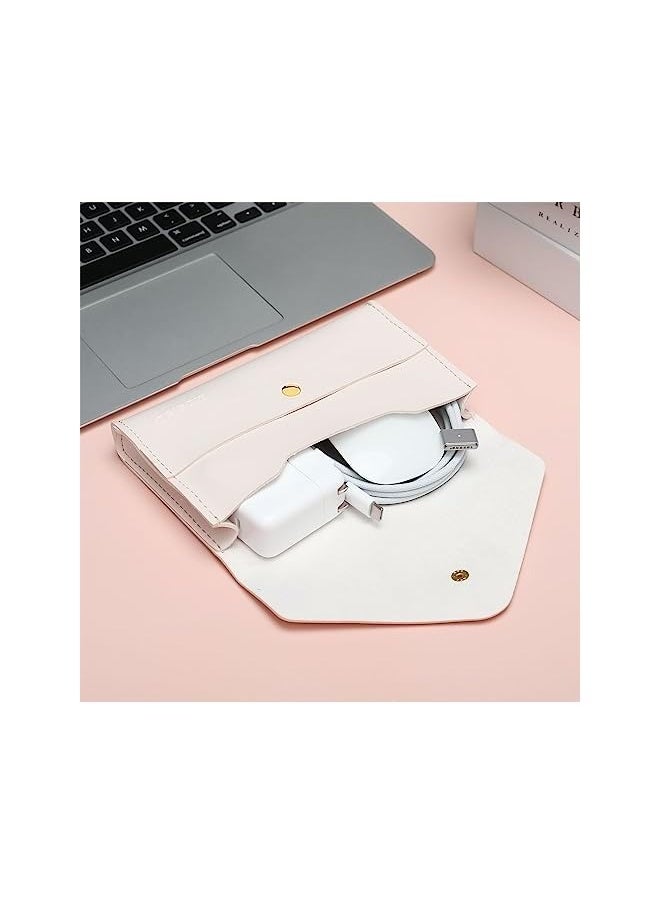 Mosiso Laptop Sleeve Compatible with MacBook Pro 14 inch 2021 2022 M1 A2442, Compatible with MacBook Air/Pro, 13-13.3 inch Notebook, Carrying Bag with Small Case & Mouse Pad & Cable Organizer, Beige  - Image 3