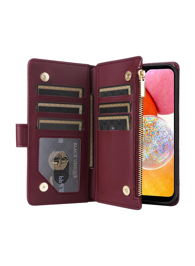 اس-توب جراب لهاتف Samsung Galaxy A15 5G، جراب كروس بودي بسحاب ومحفظة من الجلد بتصميم معين الشكل - Image 4