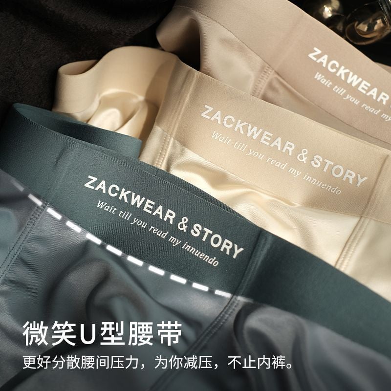 Zackwear Men'S Underwear Ice Silk Men'S Light Luxury Satin Breathable Underpants Non-Marking Boxer Shorts - Image 5