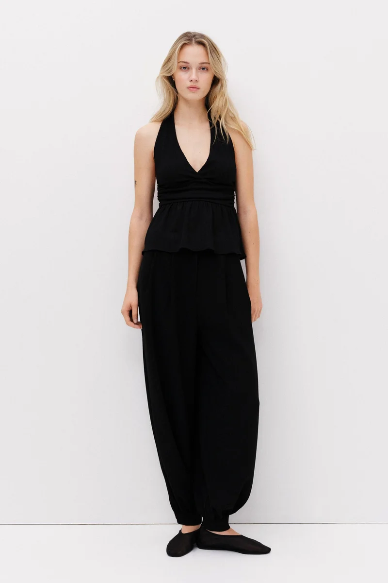 H&M Peplum halterneck top