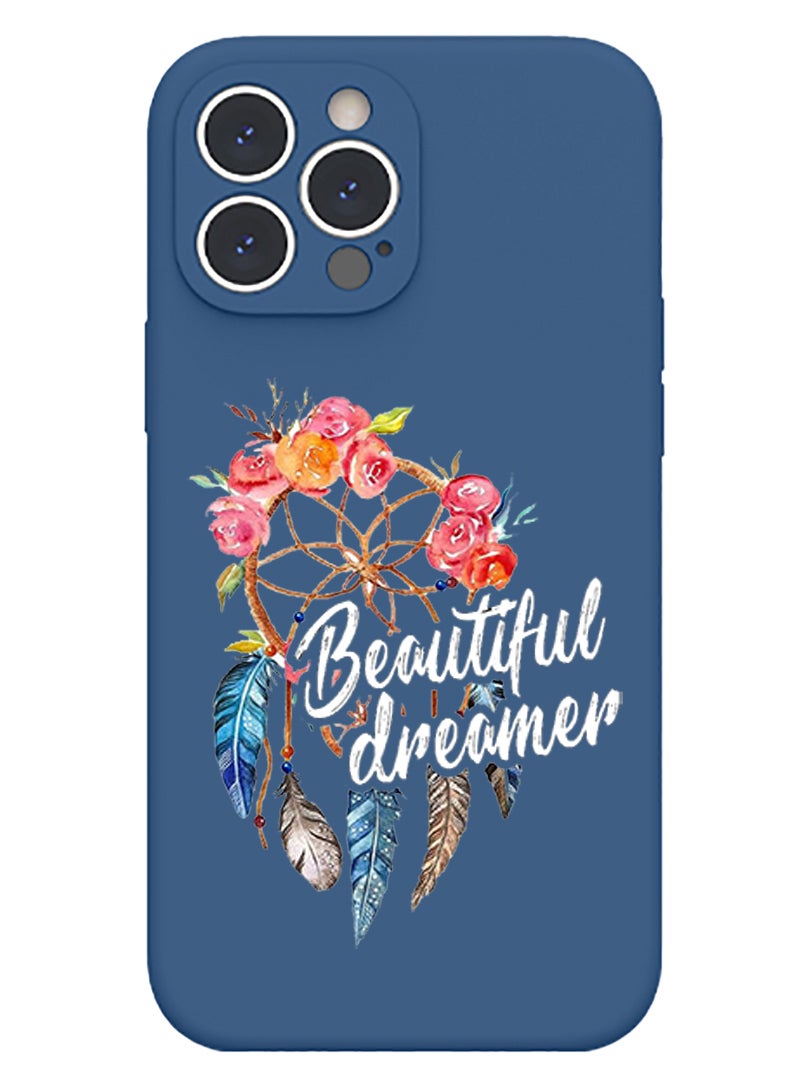 Theodor Protective Slim Fit Case Liquid Silicone Cover with Full Body Protection Anti-Scratch Shockproof Case For iPhone 14 Pro Blue  - Believe in unicorn copy - Image 1