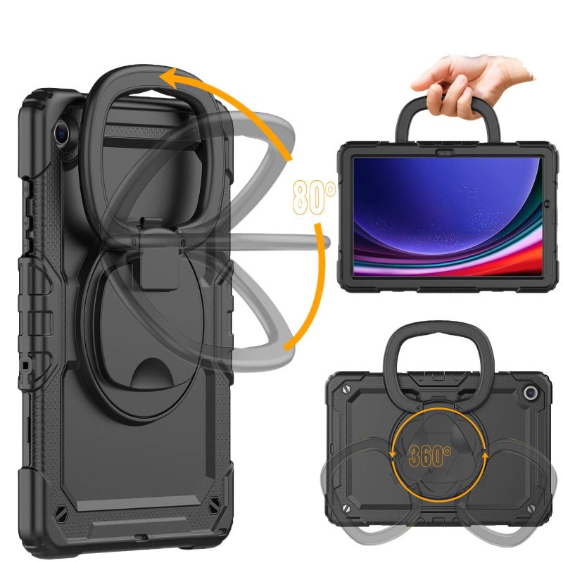 حافظة سامسونج تاب باللون أخضر مع غطاء حماية ووظيفة حامل وحمل يومي للتابلت بوظيفة حامل Samsung Tab متوافقة مع عدة موديلات سامسونج جالكسي تاب للحمل اليومي للاستخدام المتكرر - Image 3