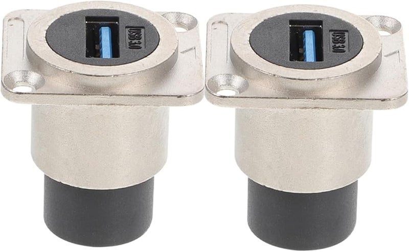 Merryhapy USB 3.0 Panel Mount Male to Female Bulkhead Adapter with Waterproof Cover Flush Mount - Image 2