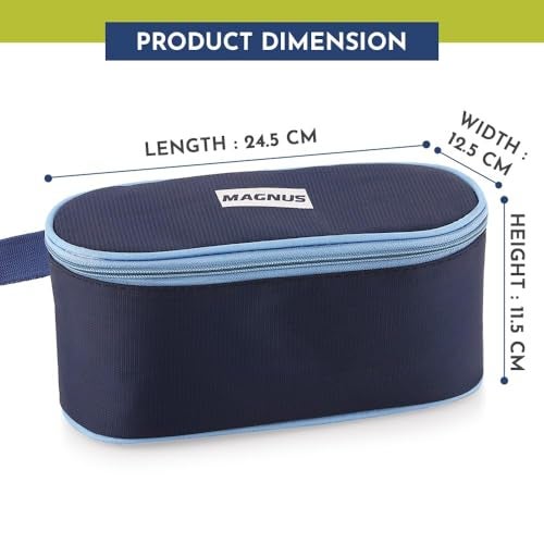 Magnus Microwave Safe Olive 3 Prime Lunch Box Set - Stainless Steel Containers with Roti Slot, Fork & Spoon Included, Insulated Bag - Lunch Box for Kids, Lunch Boxes for Office Men, Women, School - Image 3
