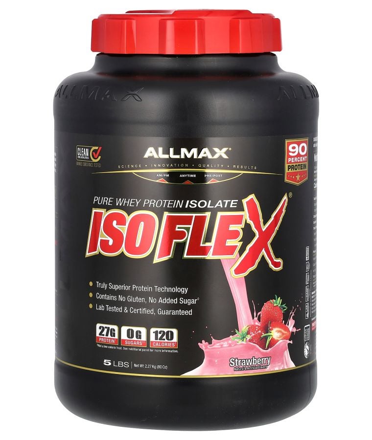 Allmax ISOFLEX® Pure Whey Protein Isolate Strawberry 5 lbs (2.27 kg)