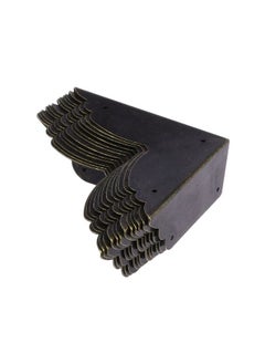 COSMOS Pack Of 12 Antique Metal Box Corner Protector Edge Safety Guard Cabinet Furniture Corner Metal Bumpers Bronze Tone Color  - Image 5