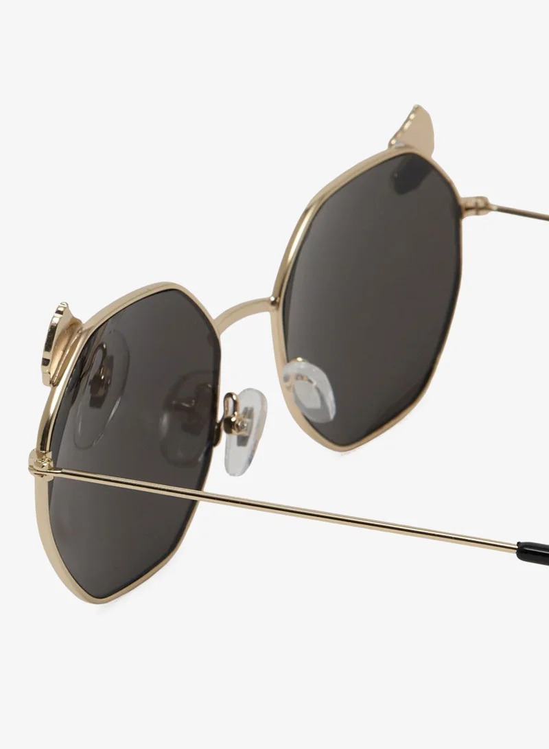 Redtag Girls Black Hexagonal Sunglasses