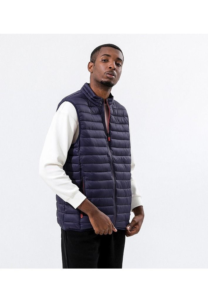 Loquat - Autumn Winter Men Stand Collar Sleeveless Warm Vest - Image 1
