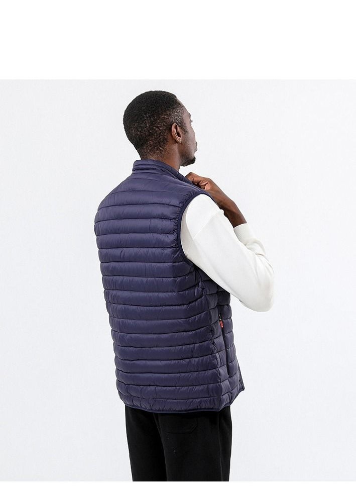 Loquat - Autumn Winter Men Stand Collar Sleeveless Warm Vest - Image 1